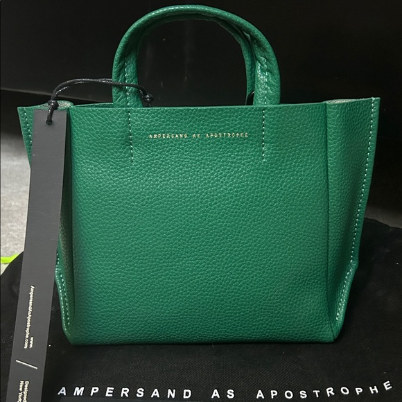 Ampersand as Apostrophe Micro Tote | Emerald Green | 100% Leather NWT✨ - Picture 2 of 8